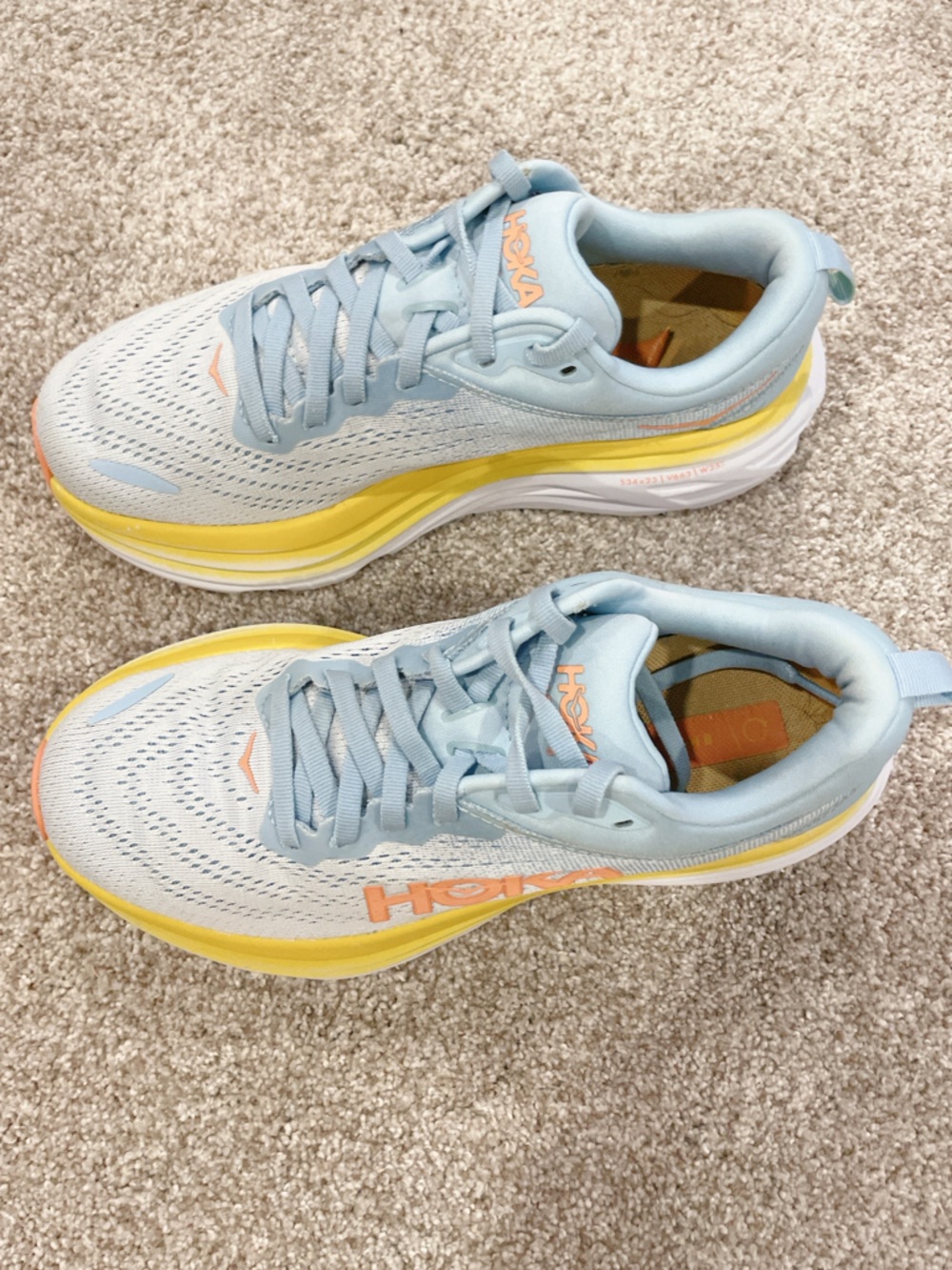 Hoka One One Bondi 8 Blue Summer Song Country Air Women's US 7 - Picture 4 of 7
